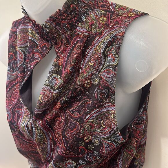 Laundry by Shelli Segal Tiered Ruffle Dress in Blissful Paisle size 0 NWT - Picture 10 of 10